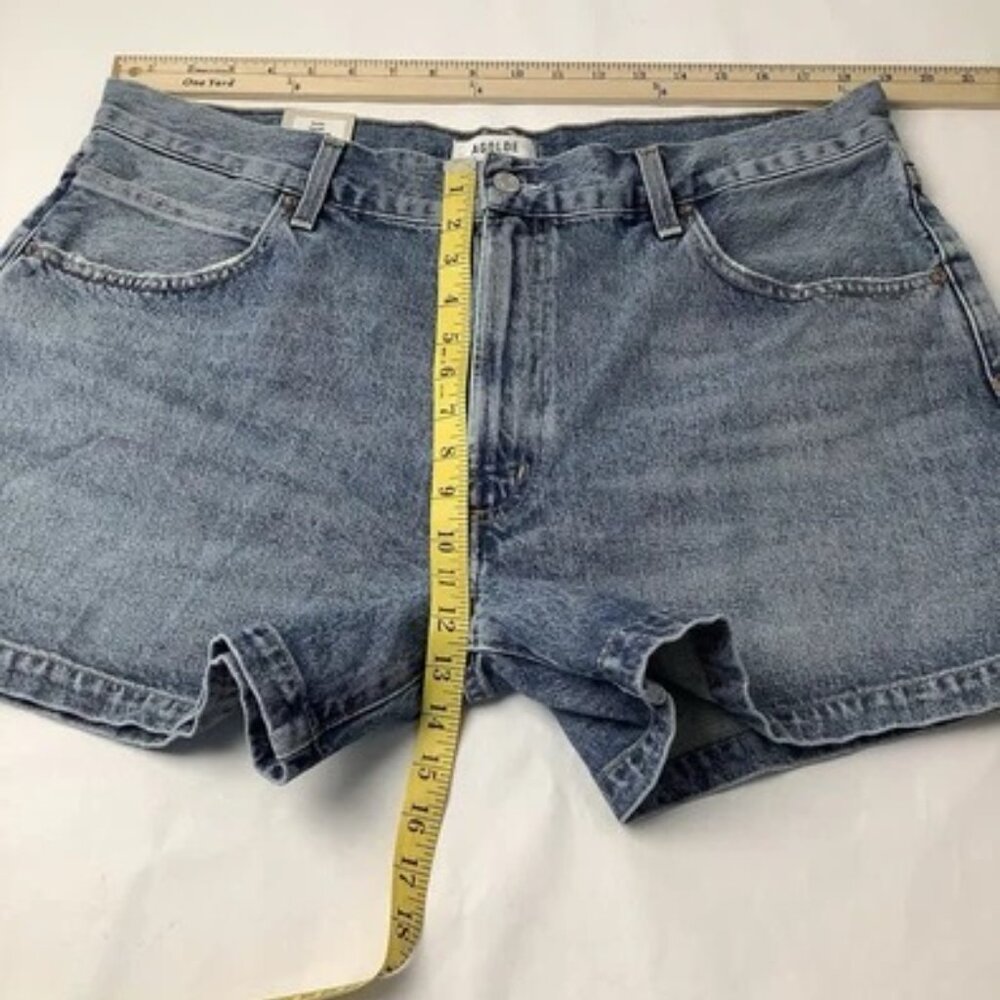 Agolde Light Blue Denim Carpenter Shorts - Picture 3 of 12